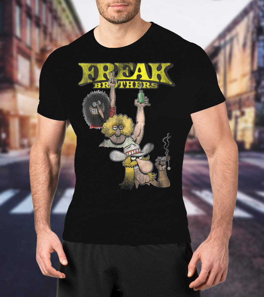 Freak Brothers Peace Bottle Cigar Duo T-Shirt