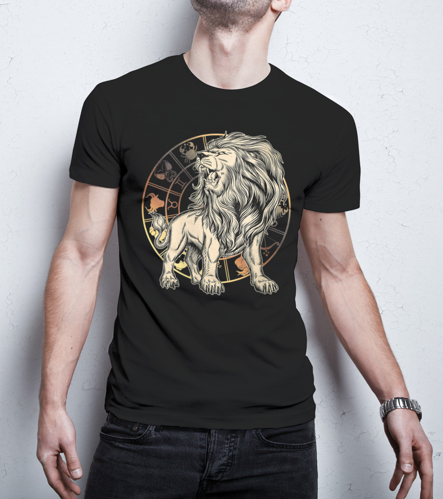 Leo Zodiac Birthday Born In July August T-Shirt