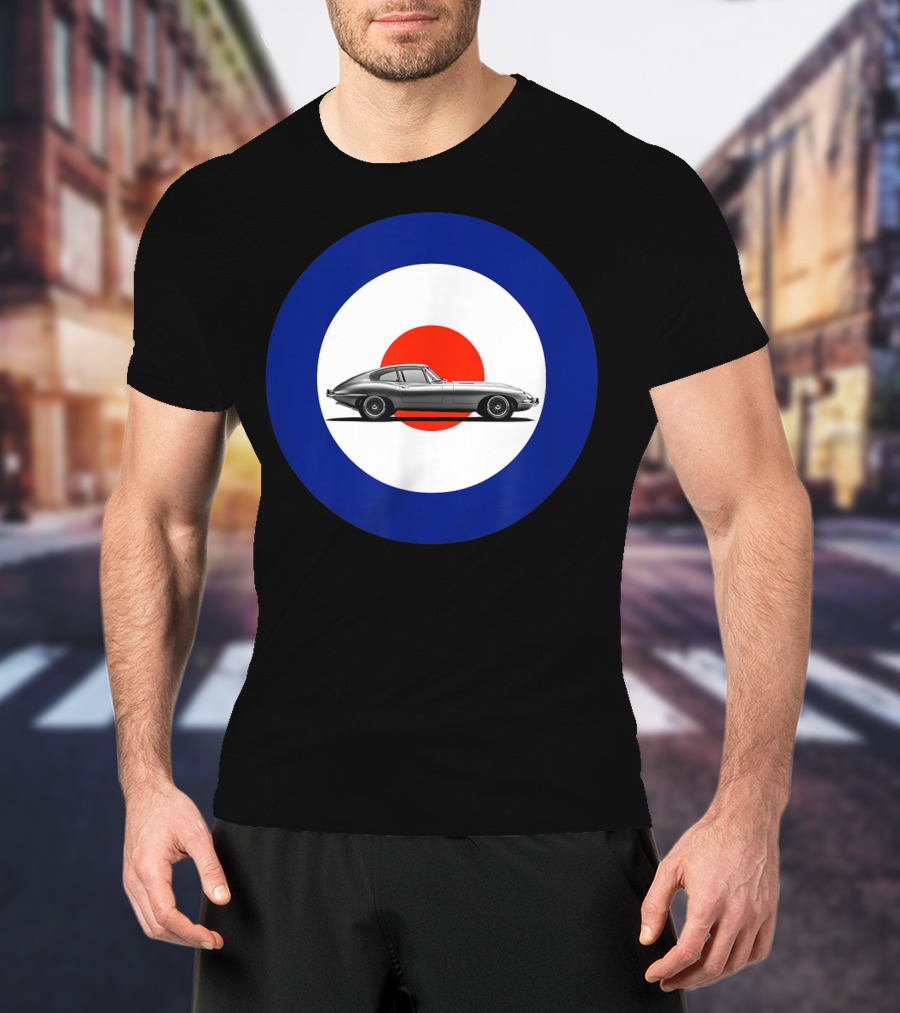 Etype Jaguar On RAF Roundel Classic Car T-Shirt