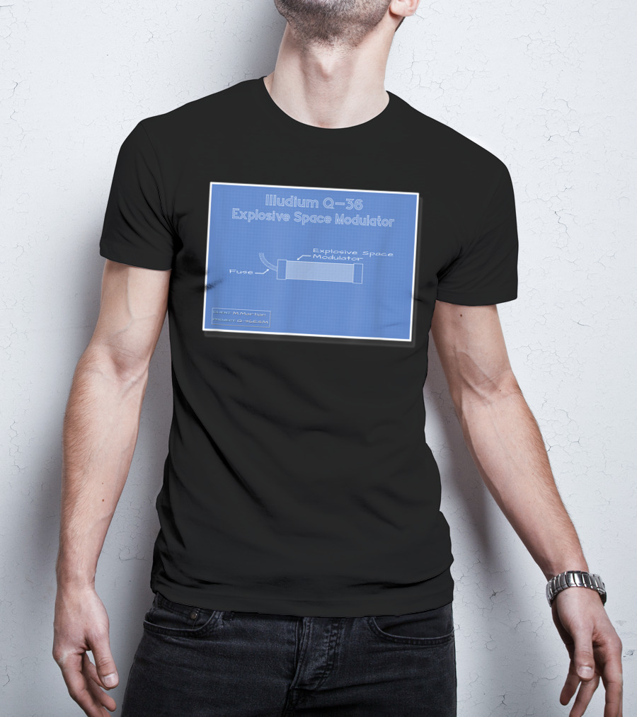 Illudium Q-36 Explosive Space Modulator Blueprint Marvin Plan T-Shirt