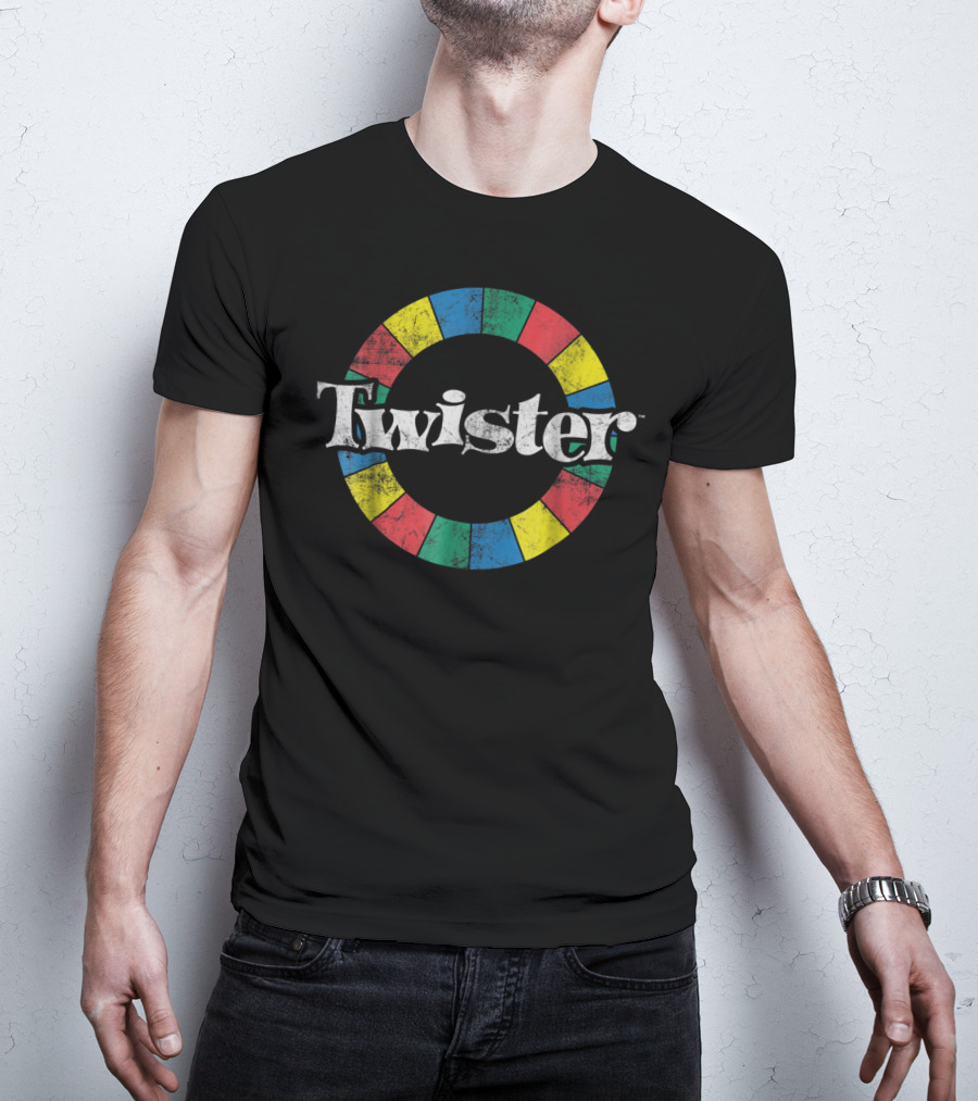 Twister Game Hasbro Colorful Circle T-Shirt