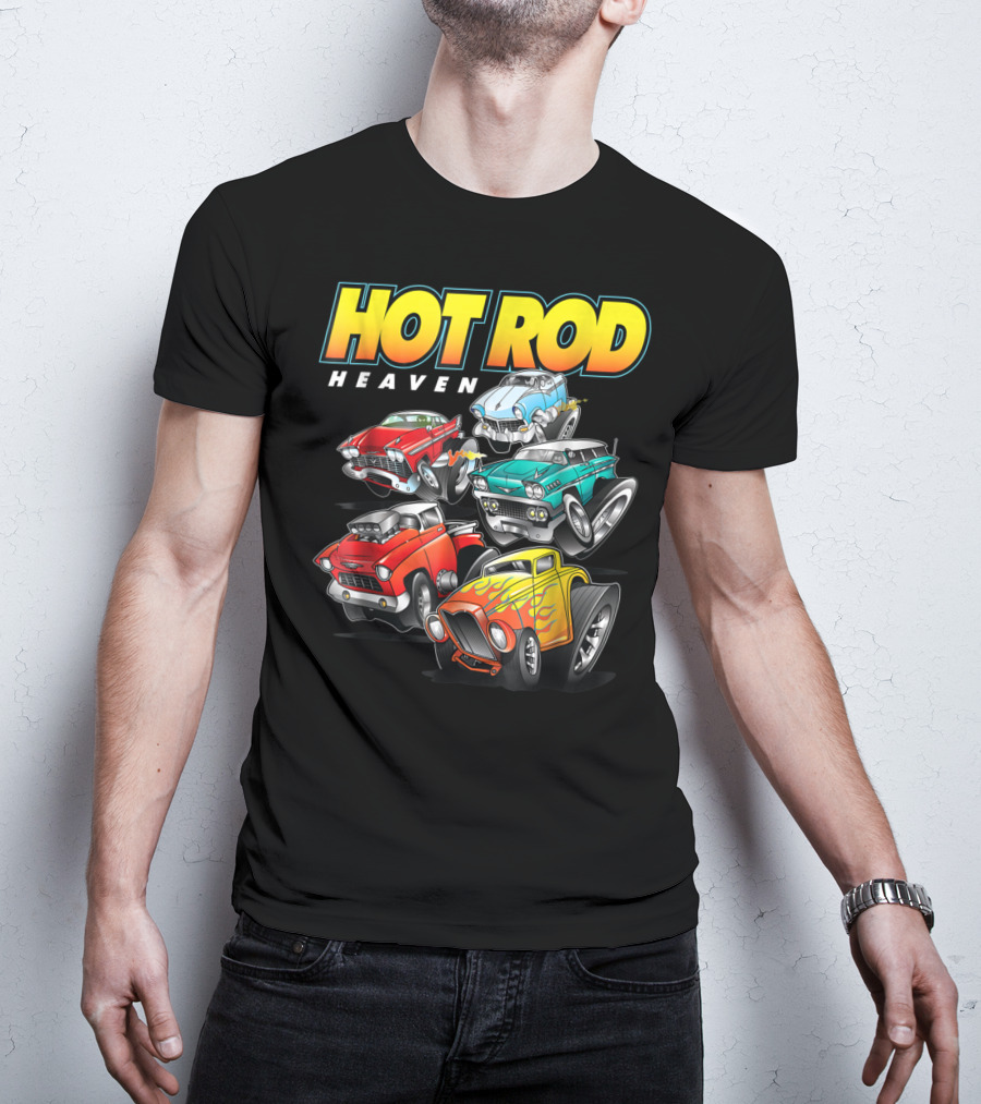 Hot Rod Heaven Classic And Antique Cars Vintage Style Collection T-Shirt