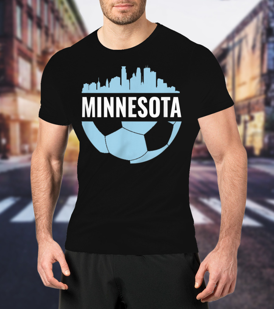 Minnesota Soccer Pride Futbol Skyline T-Shirt