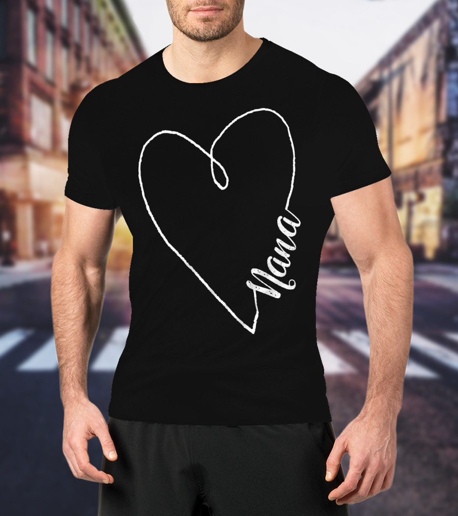 Nana Heart Outline T-Shirt
