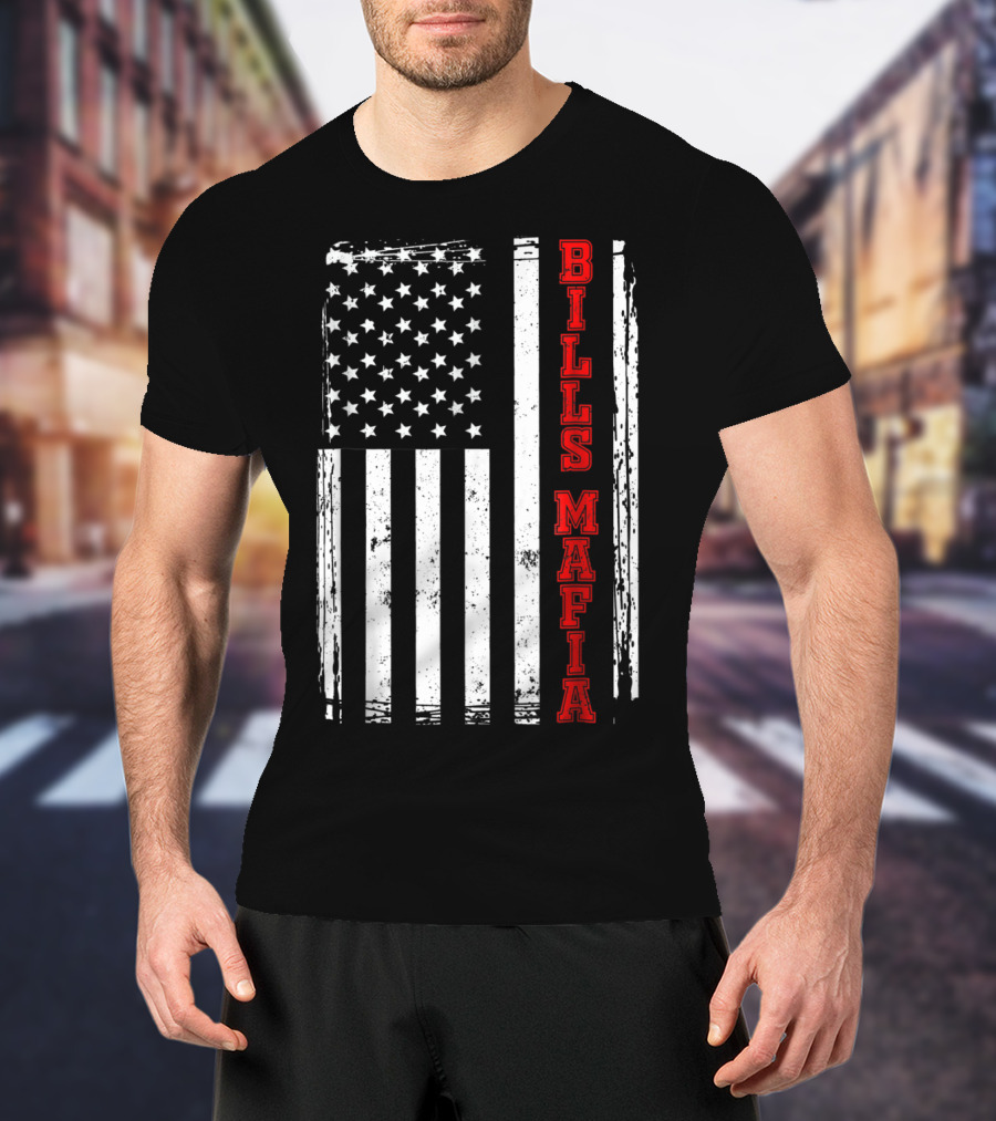 Bills Mafia USA Flag Buffalo T-Shirt