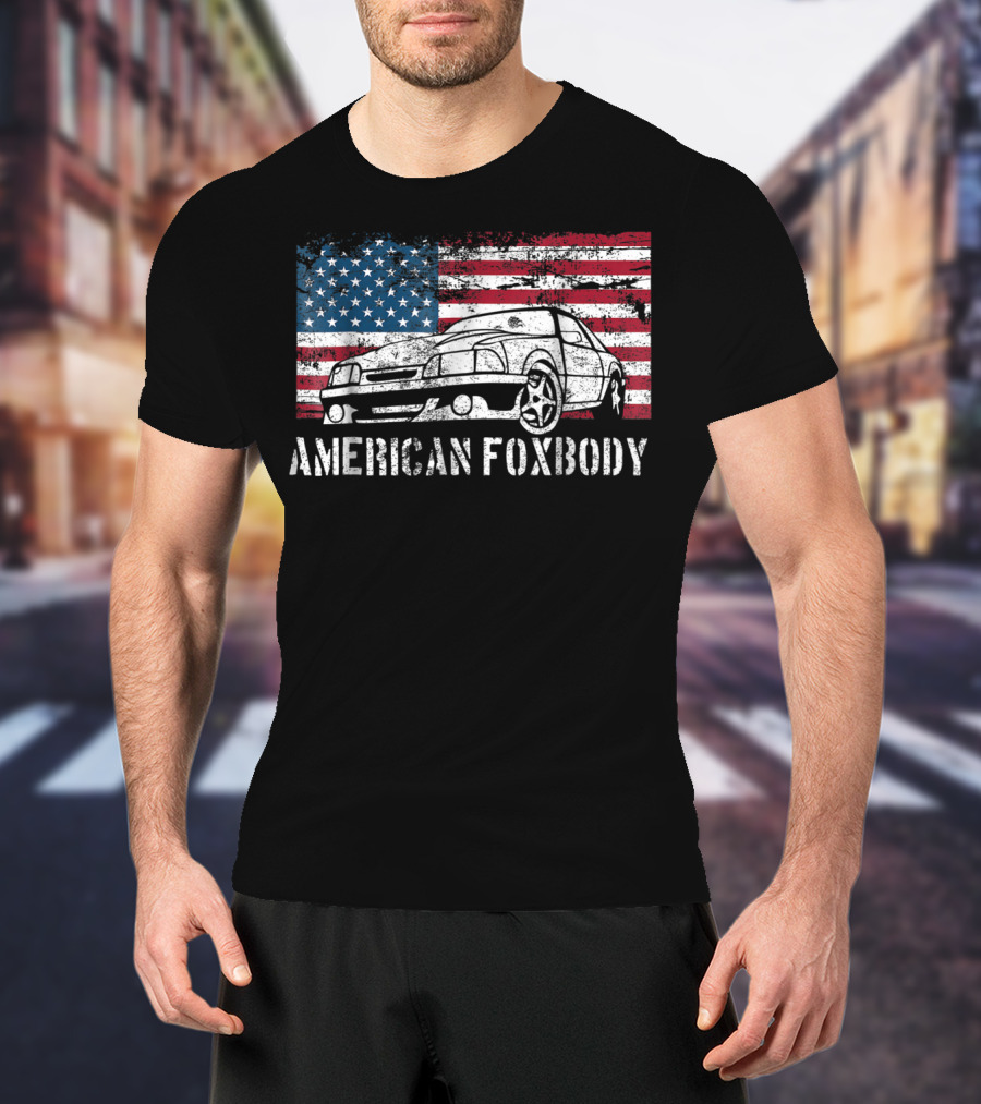 American Foxbody Muscle Car Flag T-Shirt