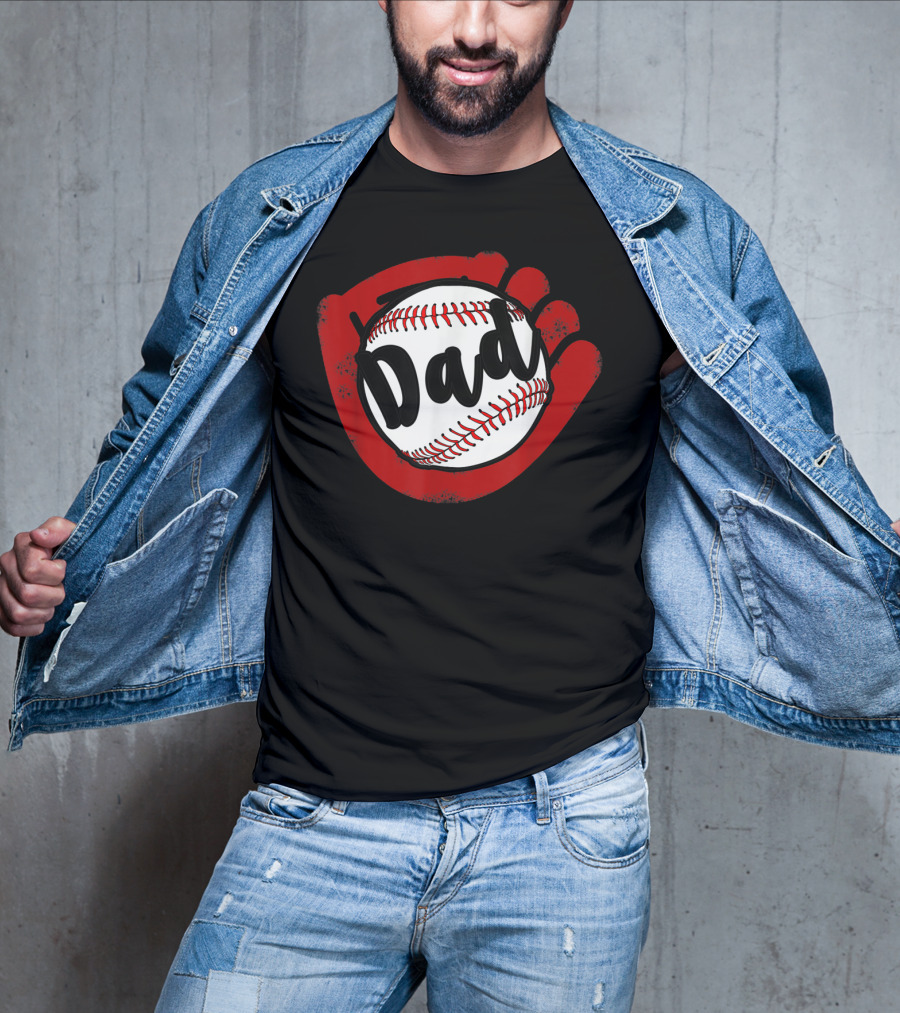 Dad Baseball Softball Glove T-Shirt