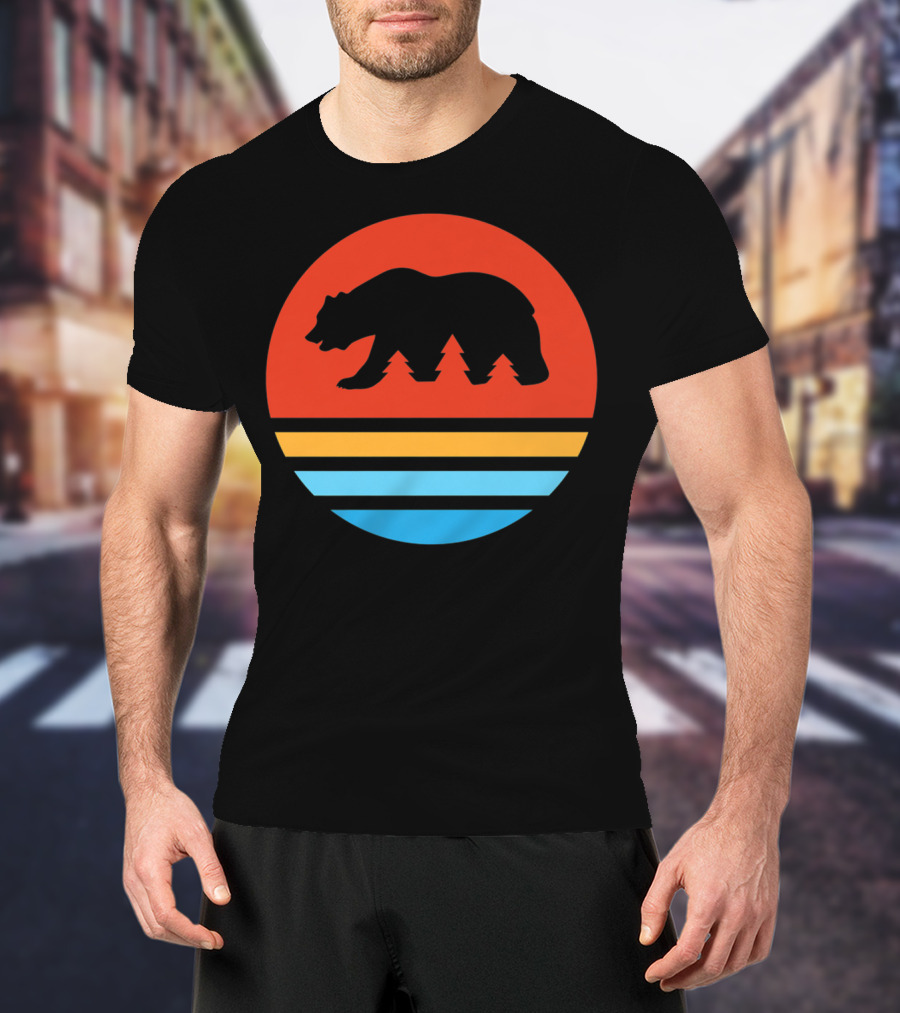 California Bear Sunset Stripes T-Shirt