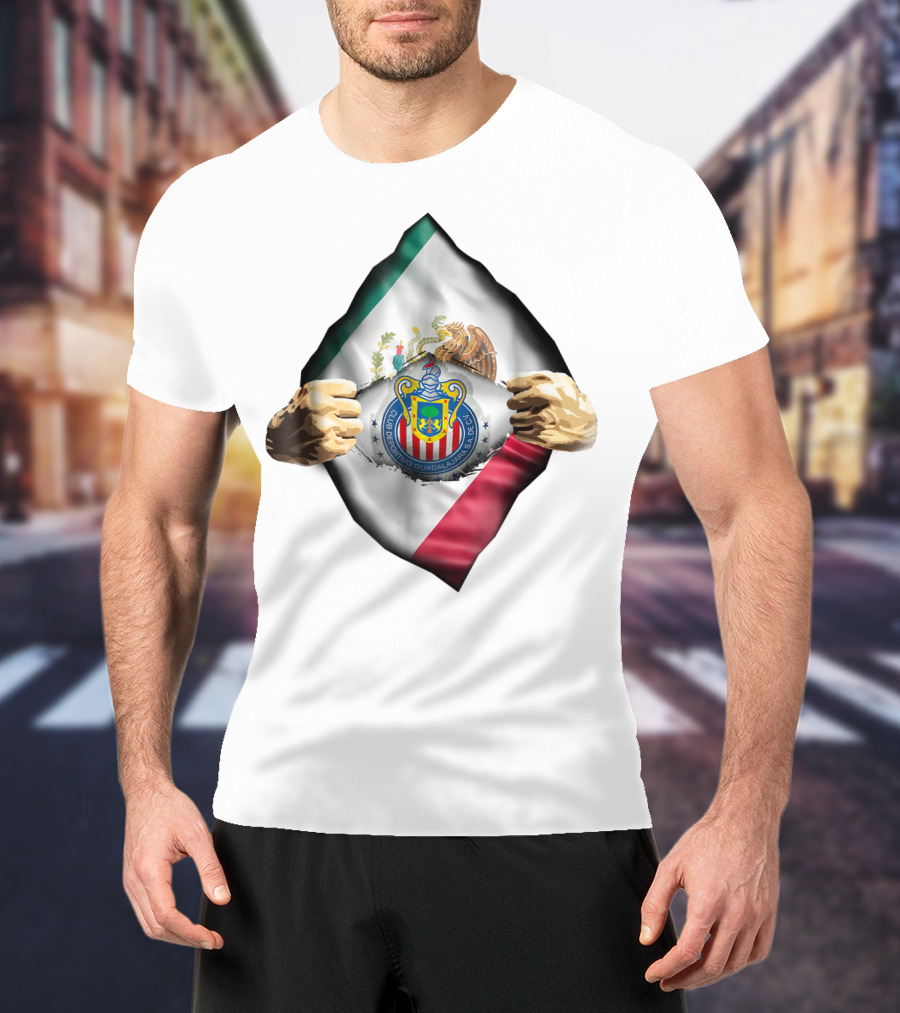 Chivas Guadalajara Heartbeat Love Mexican Flag Funny Fan T-Shirt