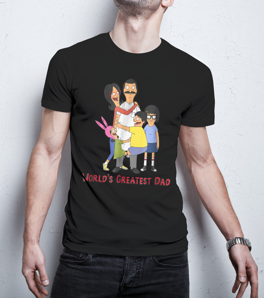 Bob's Burgers World's Greatest Dad Family Hug T-Shirt