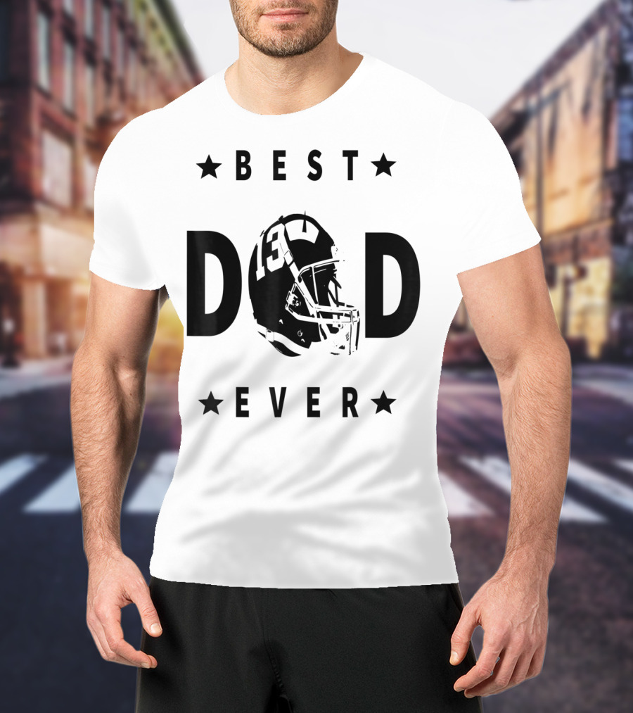 Best Dad Ever Football Helmet Dallas Cowboys Fan T-Shirt