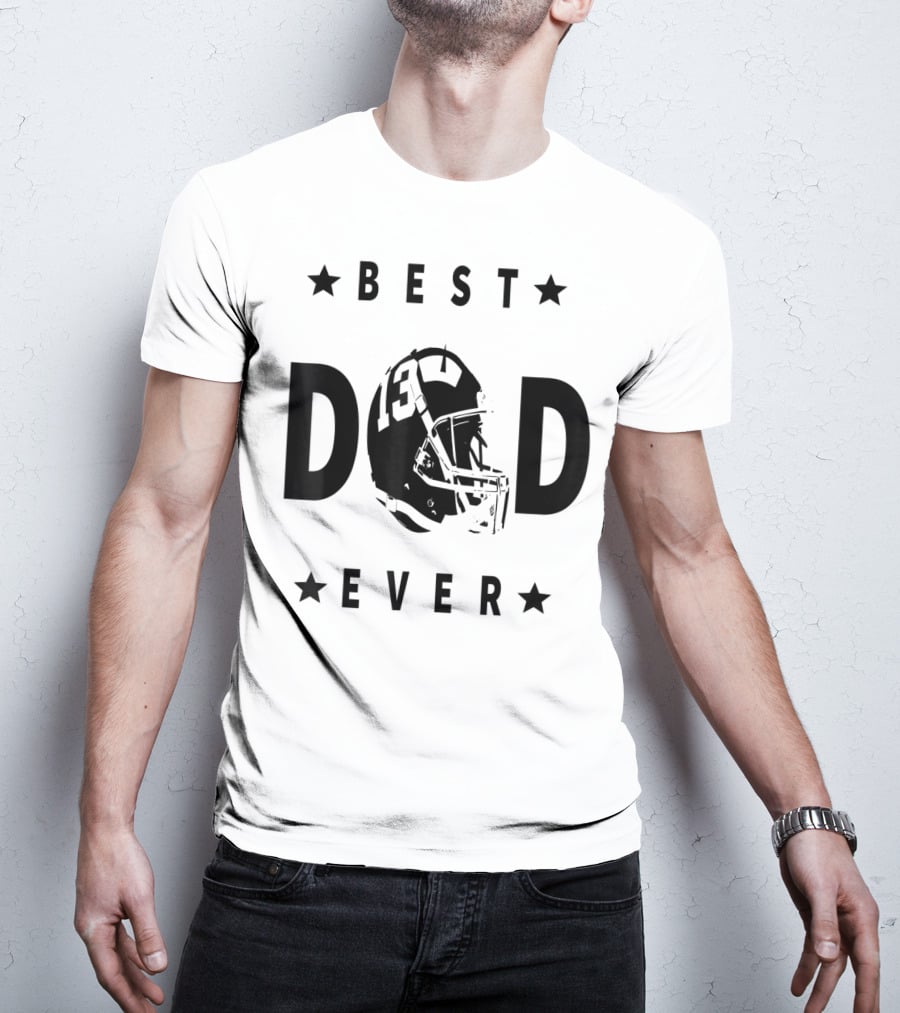 Best Dad Ever Football Helmet Dallas Cowboys Fan T-Shirt