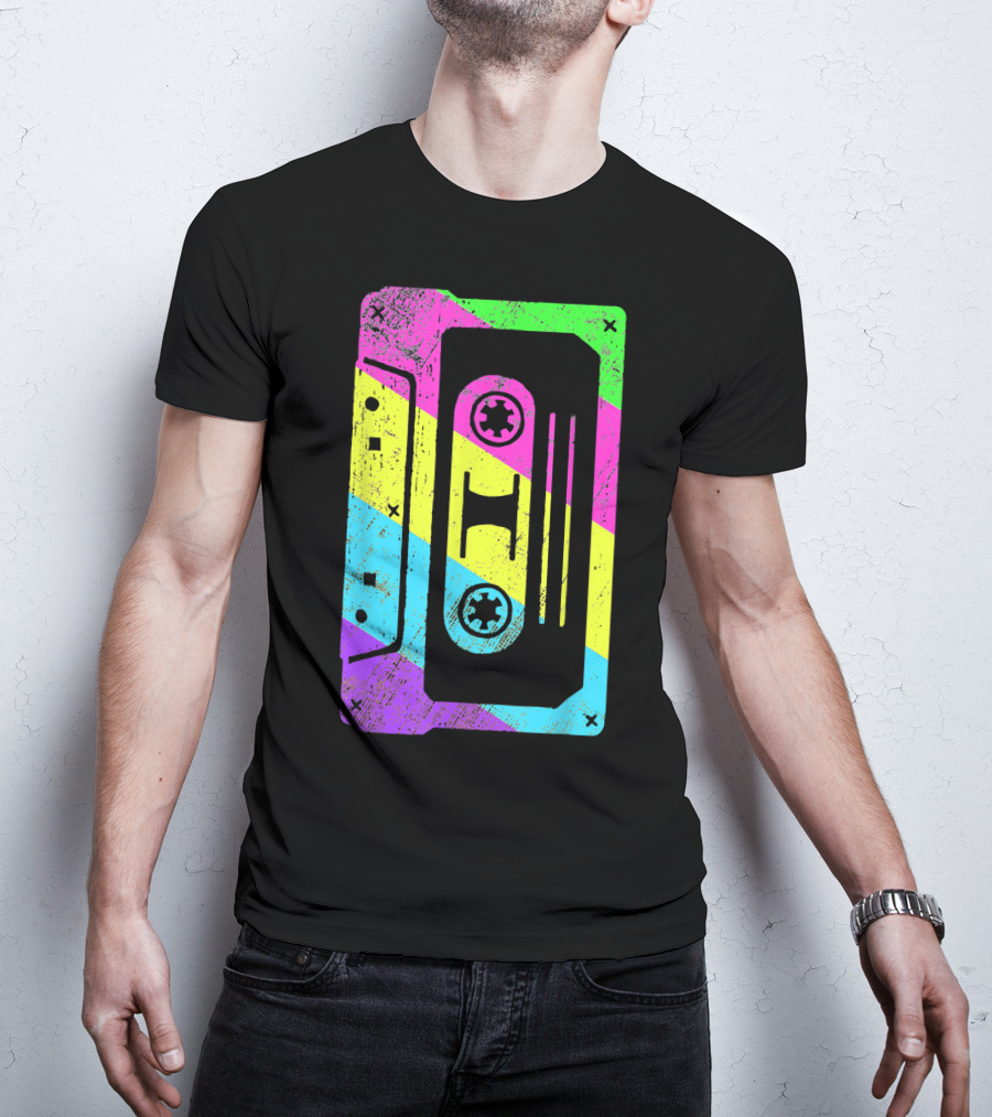 Retro Rainbow Cassette Tape Costume T-Shirt