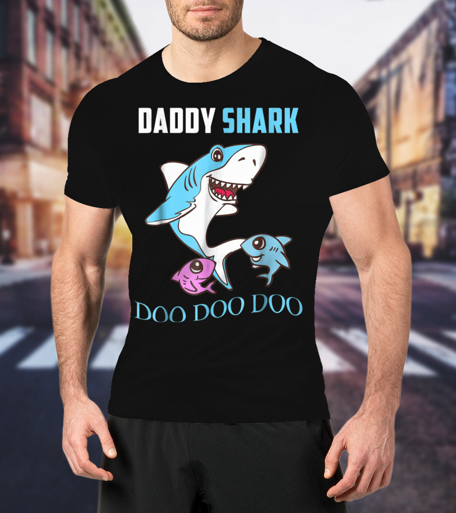 Daddy Shark Doo Doo Doo Adult Father Family Matching T-Shirt