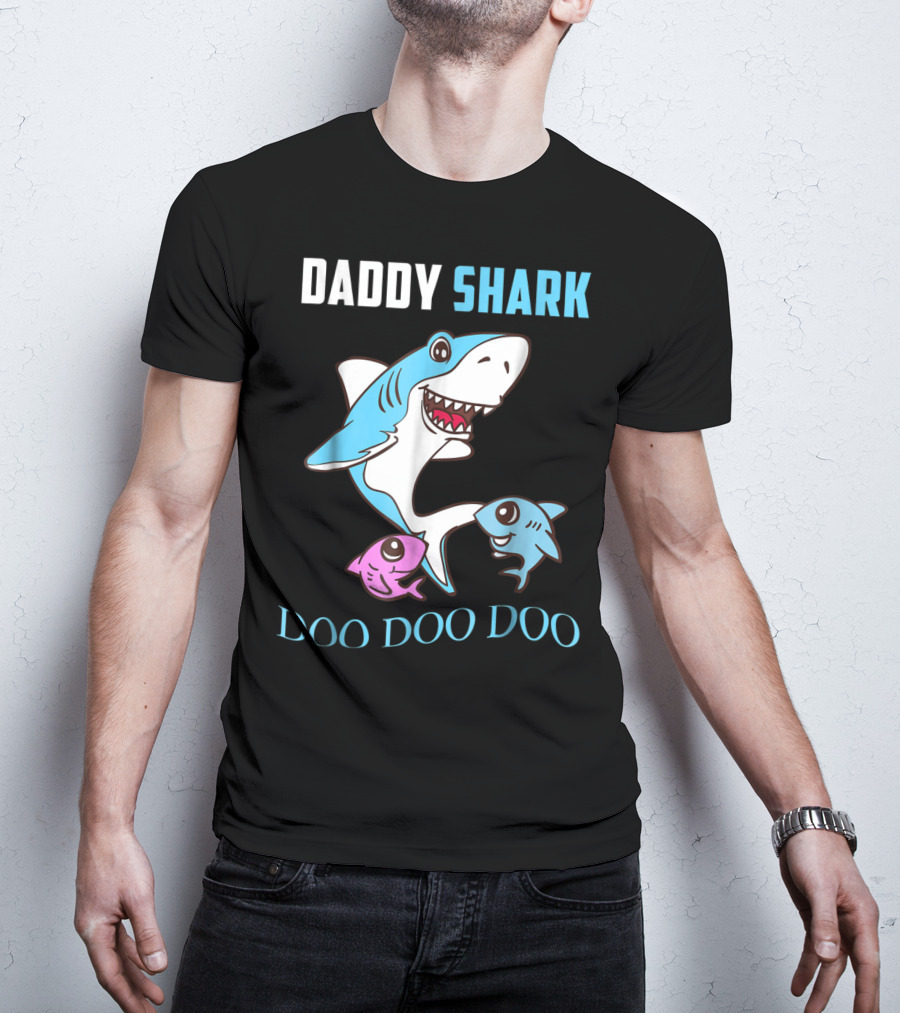 Daddy Shark Doo Doo Doo Adult Father Family Matching T-Shirt