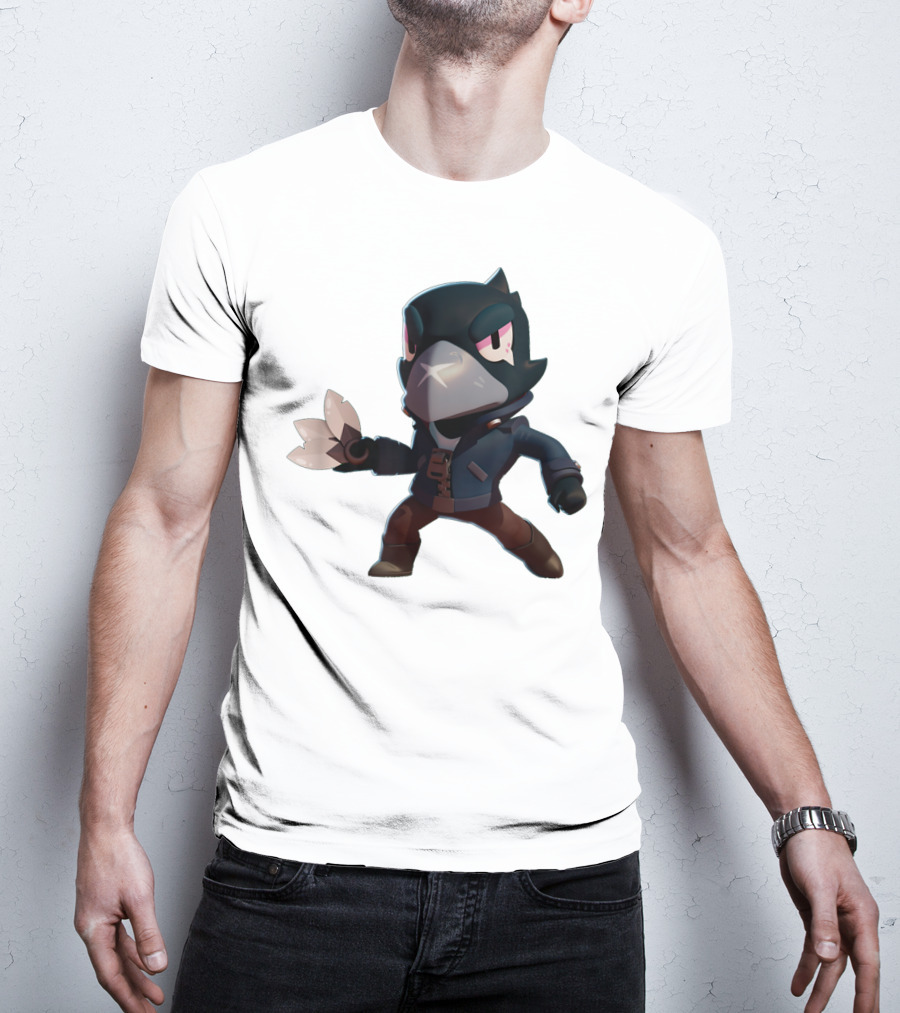Crow Brawl Stars Kid Gamer Character T-Shirt