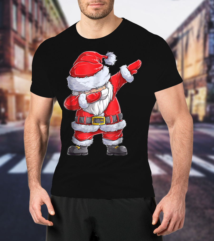 Dabbing Santa Christmas Boys Holiday Dance T-Shirt