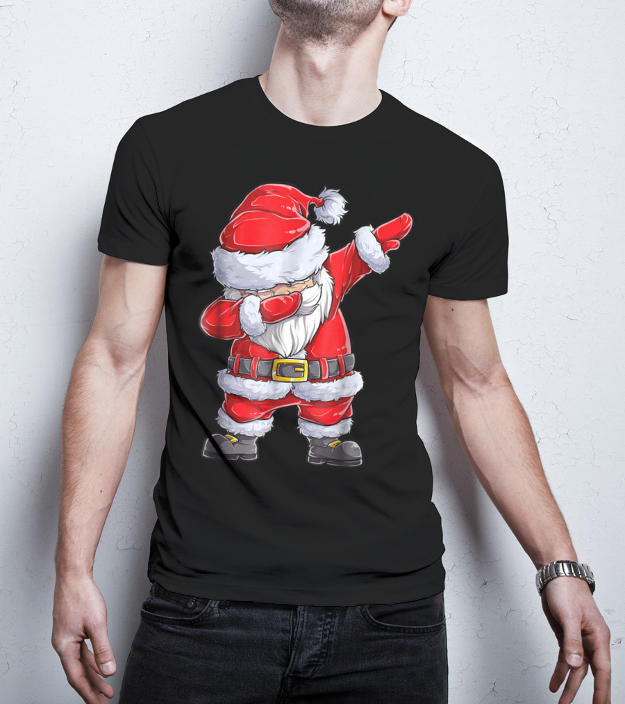 Dabbing Santa Christmas Boys Holiday Dance T-Shirt