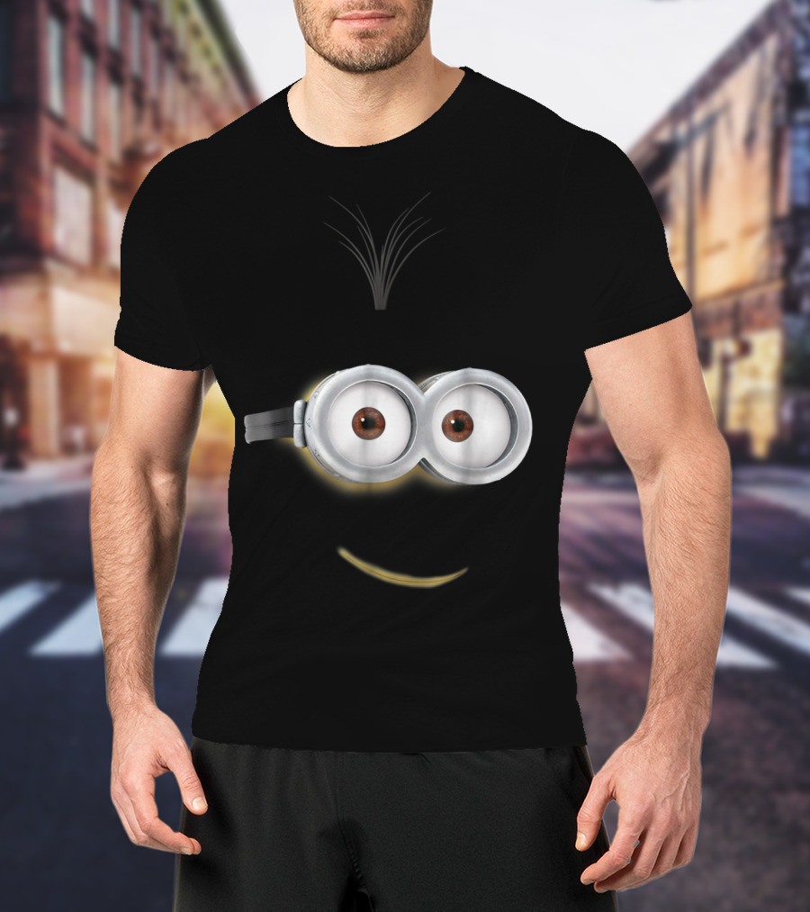 Despicable Me Minions Kevin Face Smile Eyes Goggles Hair T-Shirt