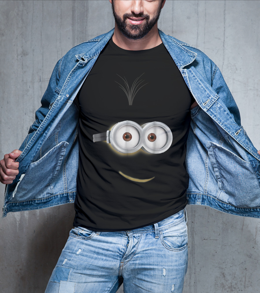 Despicable Me Minions Kevin Face Smile Eyes Goggles Hair T-Shirt