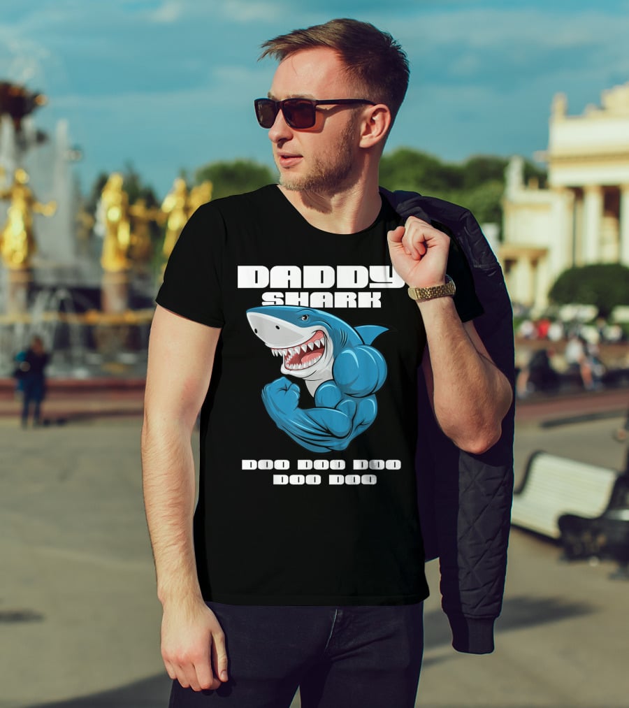 Daddy Shark Doo Doo Doo Doo Matching Family Shark T-Shirt