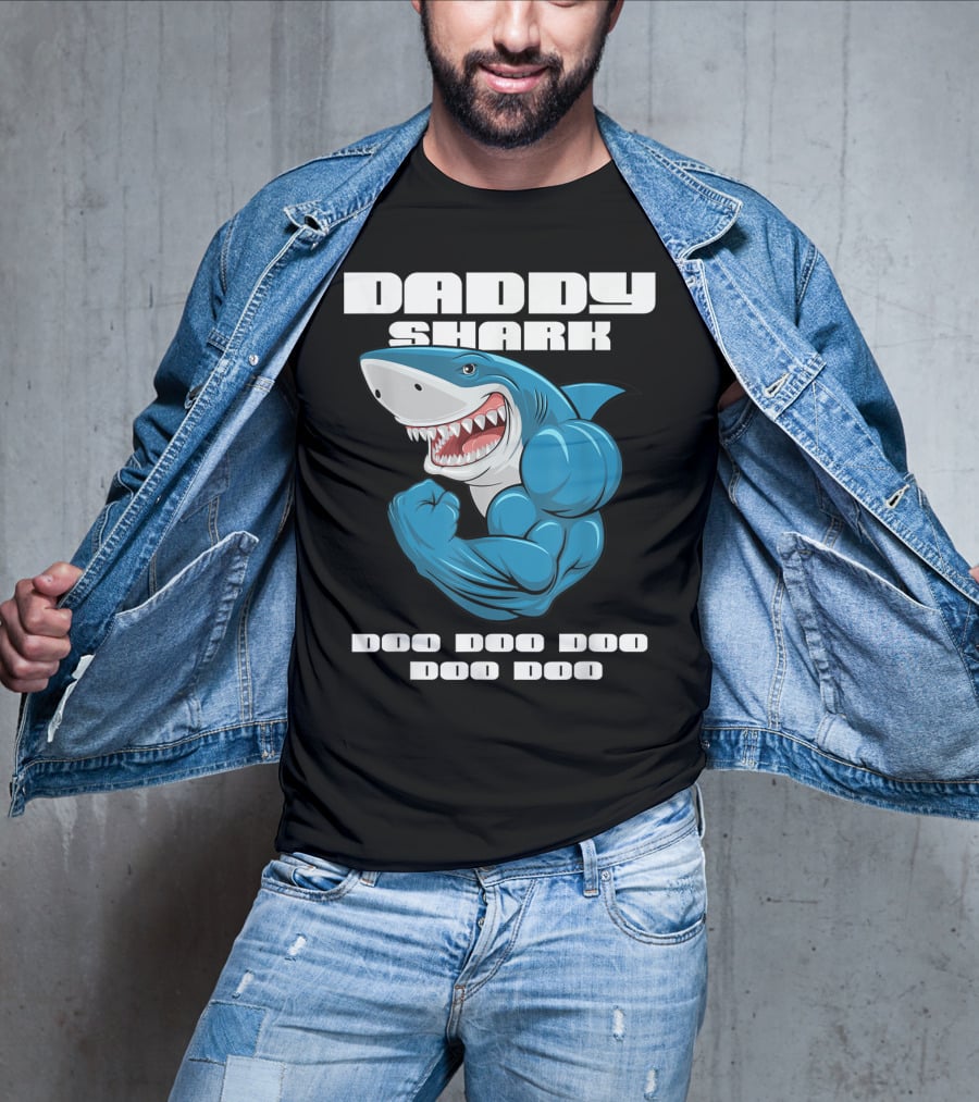 Daddy Shark Doo Doo Doo Doo Matching Family Shark T-Shirt