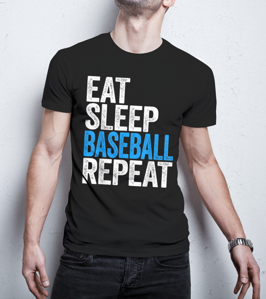 Eat Sleep Baseball Repeat Classic Sports Routine T-Shirt