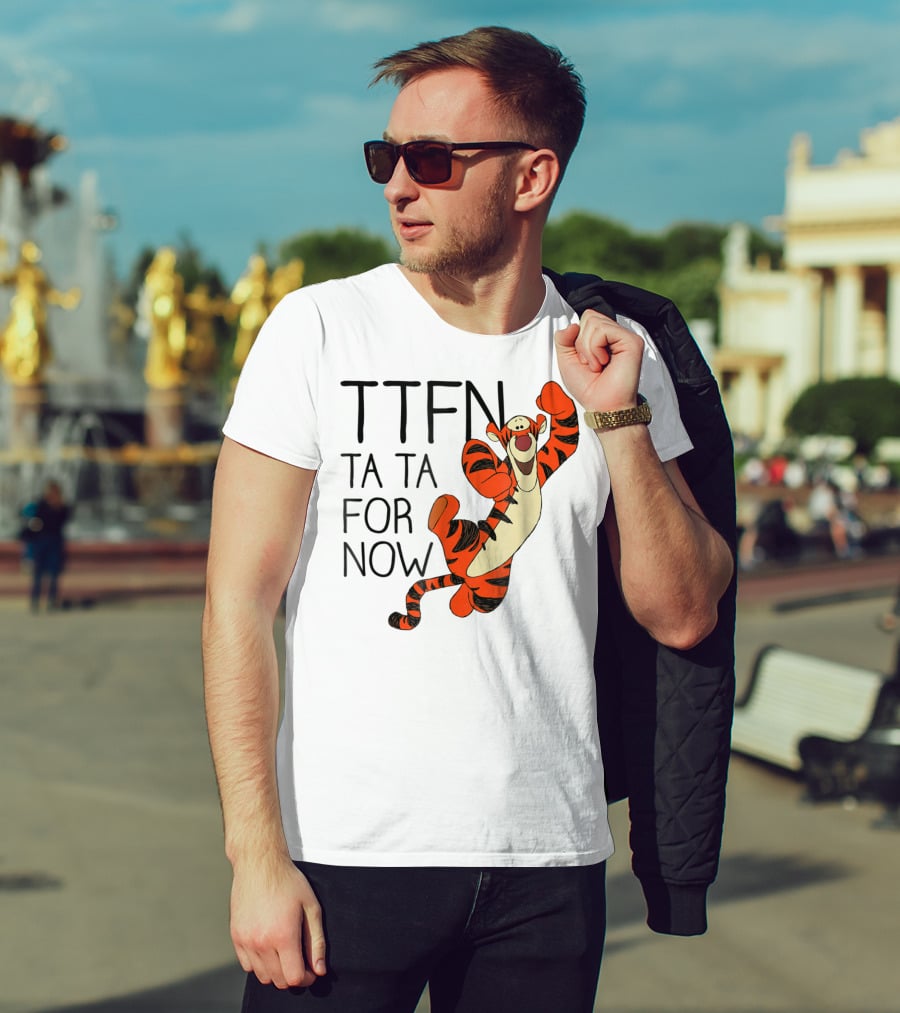 Disney Winnie The Pooh Tigger TTFN Ta Ta For Now T-Shirt