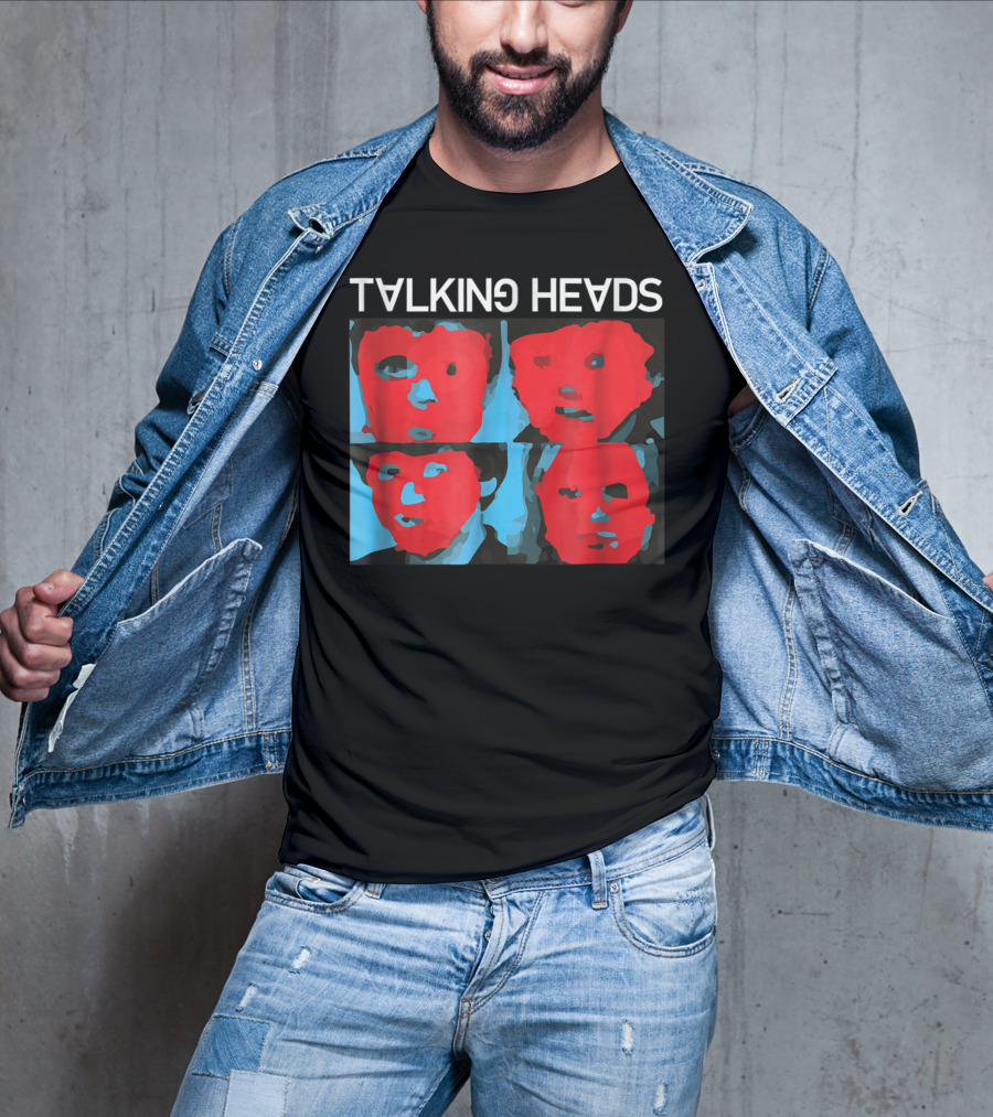 Talking Heads Psycho Killer Red Blue Mask Faces T-Shirt