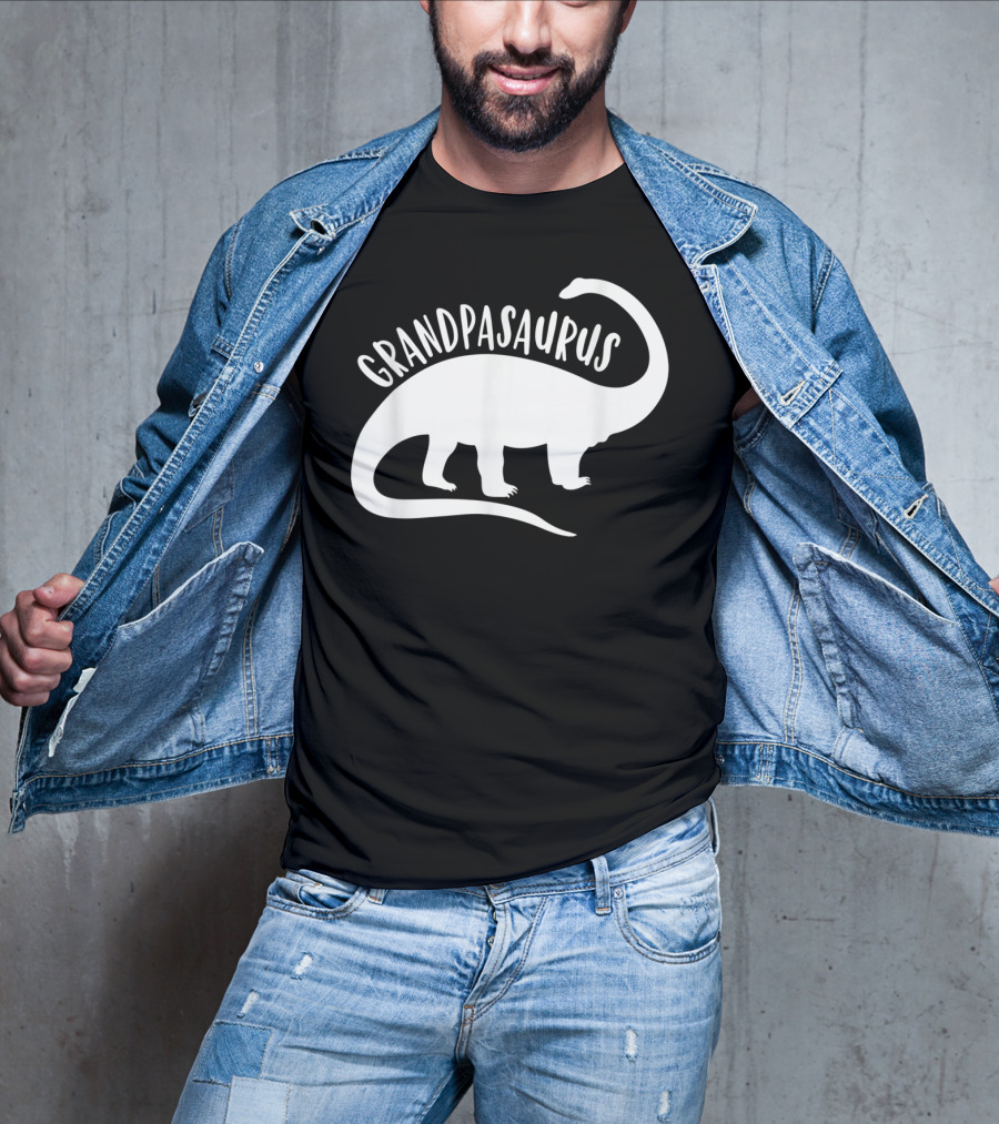 Grandpasaurus Dad Promoted To Dino Grandpa Dinosaur T-Shirt