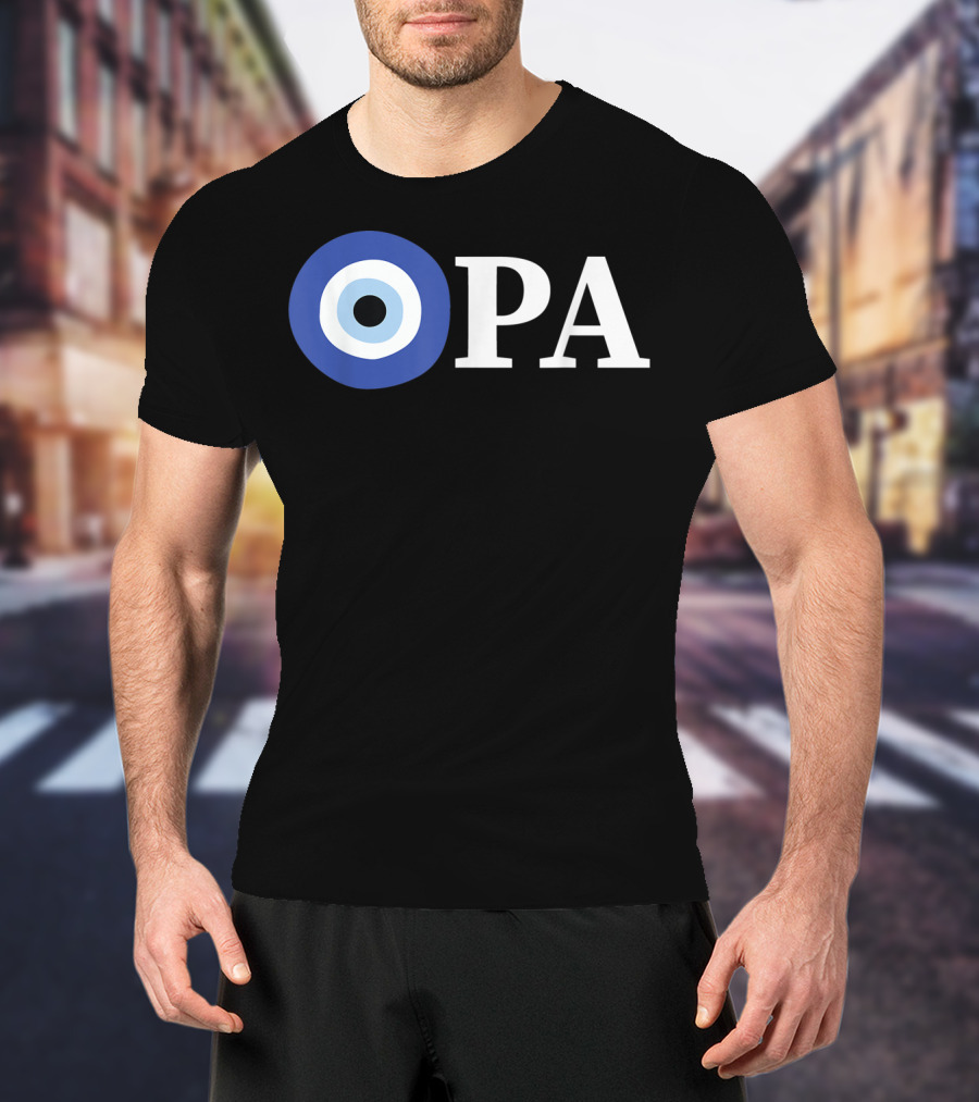OPA Greek Pride Evil Eye T-Shirt