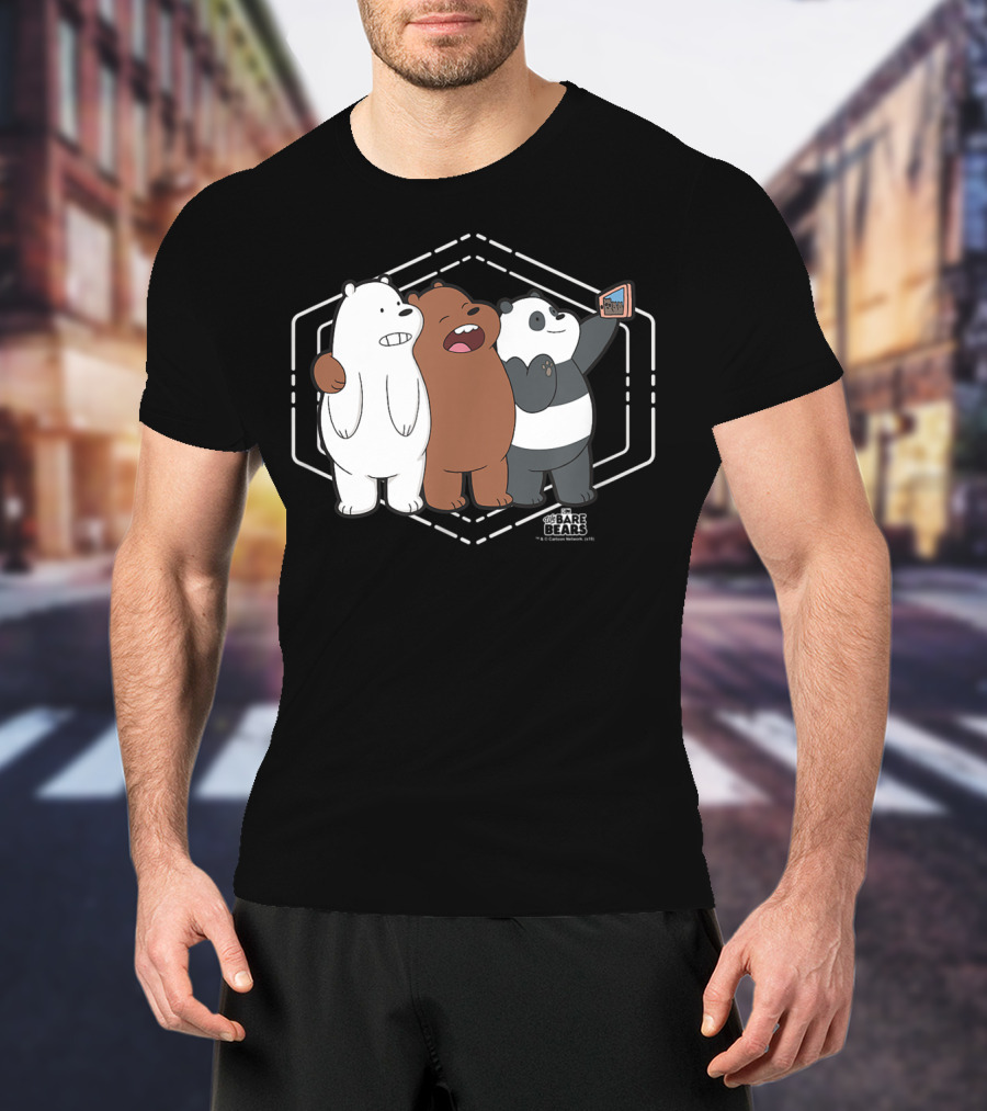 We Bare Bears Cartoon Network Bears Taking Selfie T-Shirt