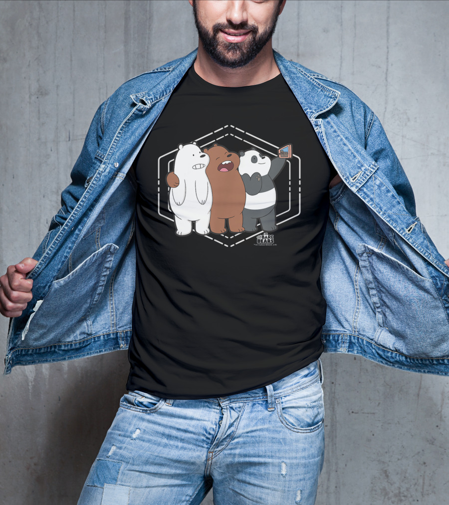 We Bare Bears Cartoon Network Bears Taking Selfie T-Shirt