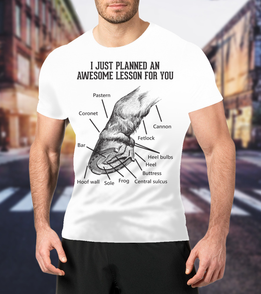 I Just Planned An Awesome Lesson For You Hoof Anatomy Funny Equestrians T-Shirt