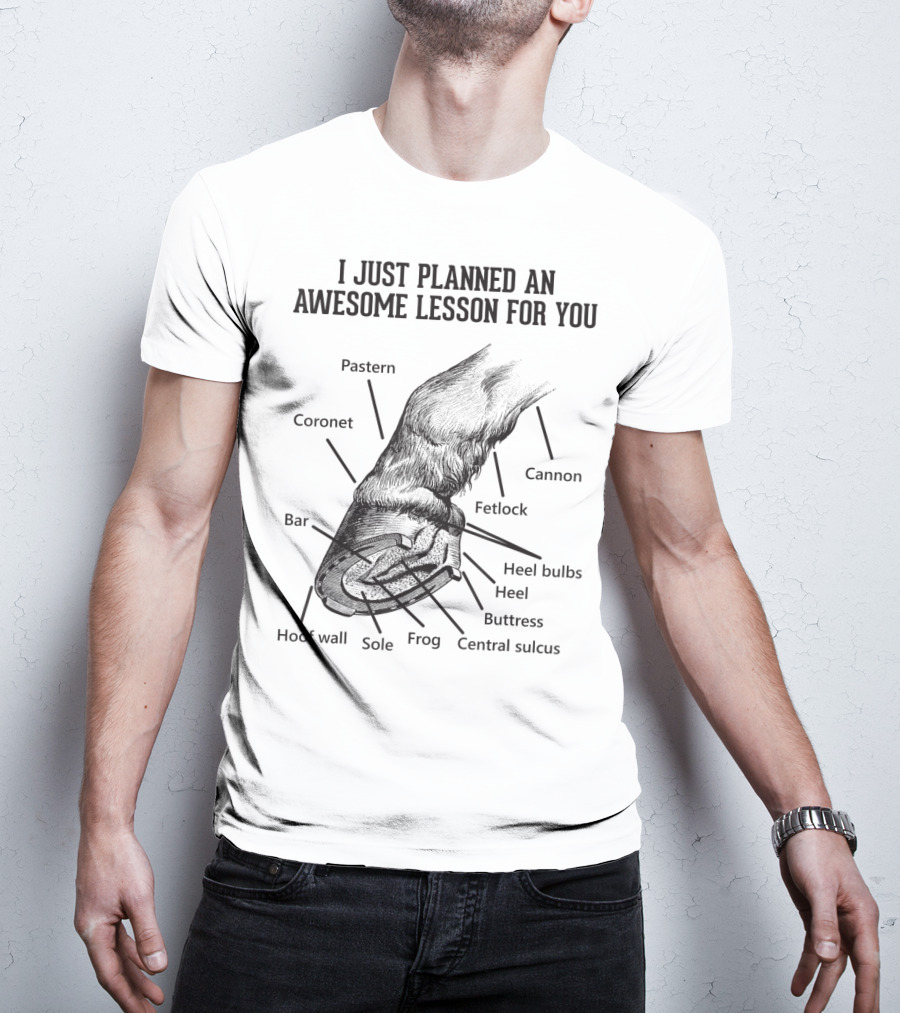 I Just Planned An Awesome Lesson For You Hoof Anatomy Funny Equestrians T-Shirt