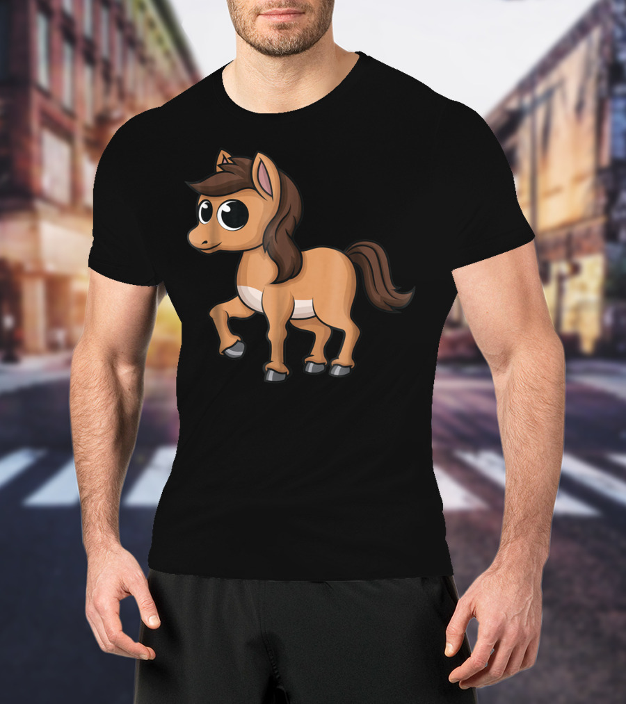 Cute Baby Horse Pony Princess Animal T-Shirt