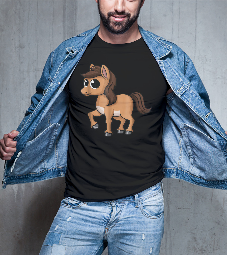Cute Baby Horse Pony Princess Animal T-Shirt