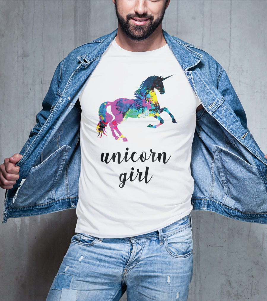 Unicorn Girl Magical Horse Girl Vibrant Colorful T-Shirt