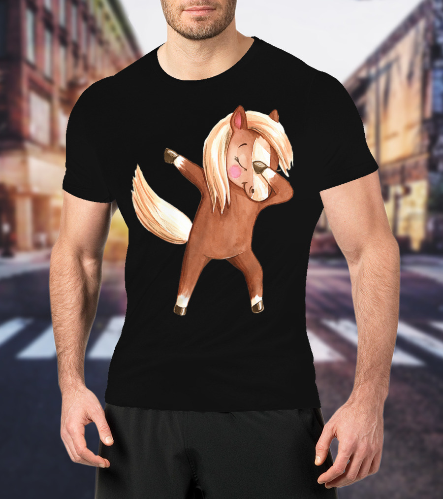 Dabbing Haflinger Horse Brown Pony Dabbing Pose T-Shirt