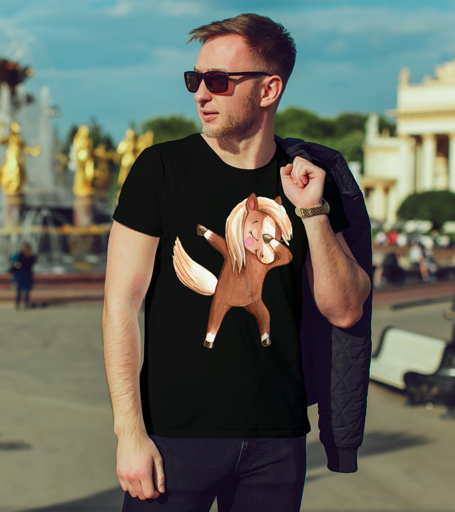 Dabbing Haflinger Horse Brown Pony Dabbing Pose T-Shirt