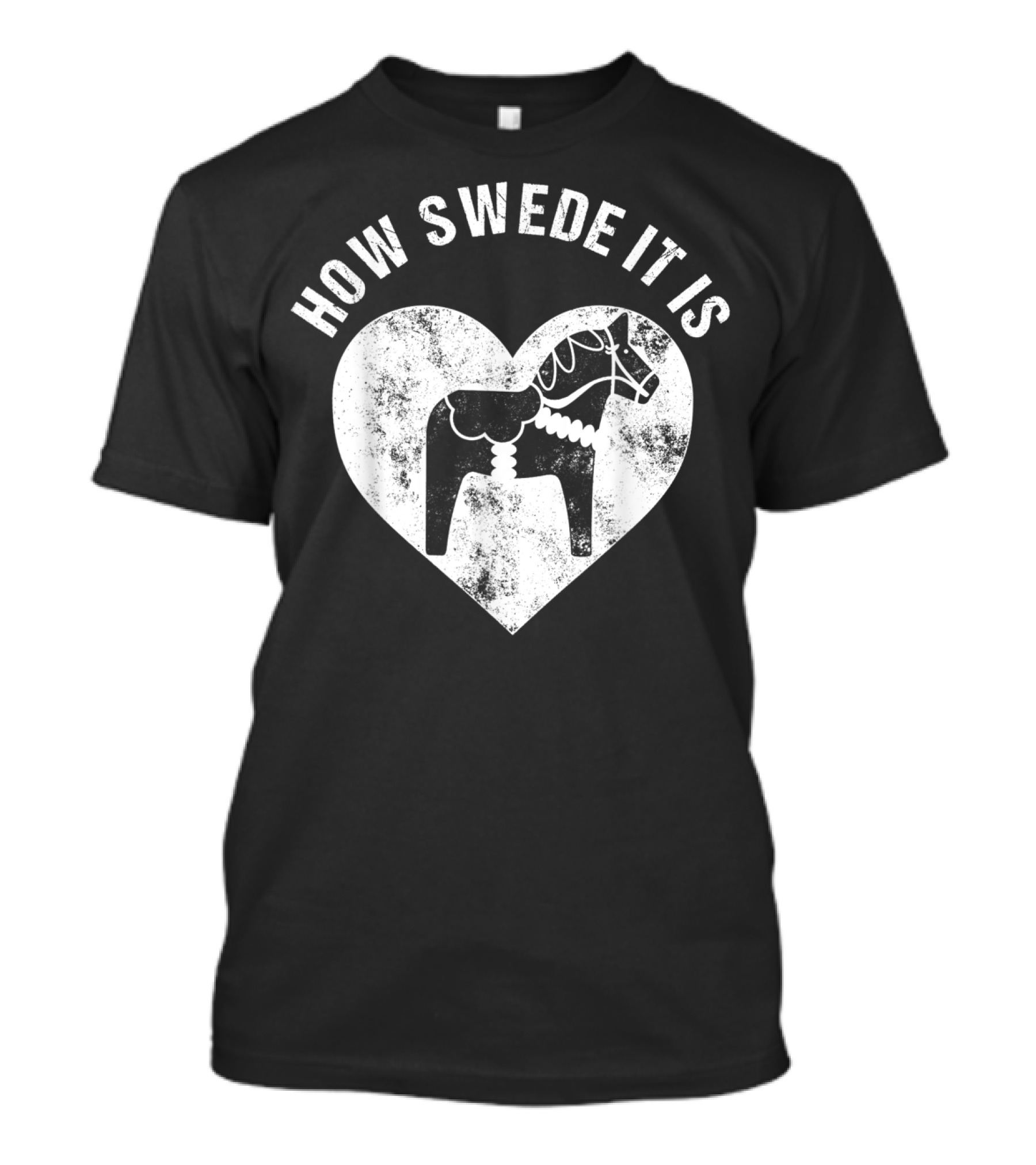 How Swede It Is Dala Horse Heart Valentine's Day T-Shirt