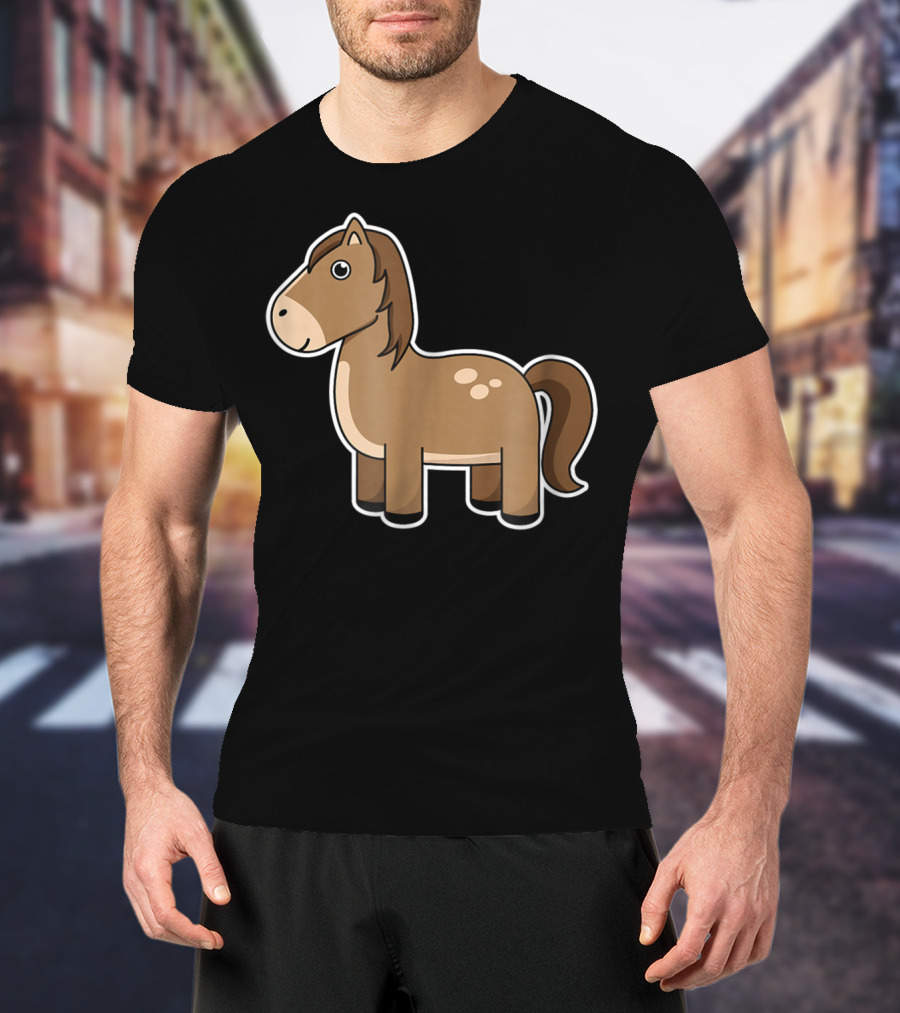 Cute Cartoon Horse Lover T-Shirt
