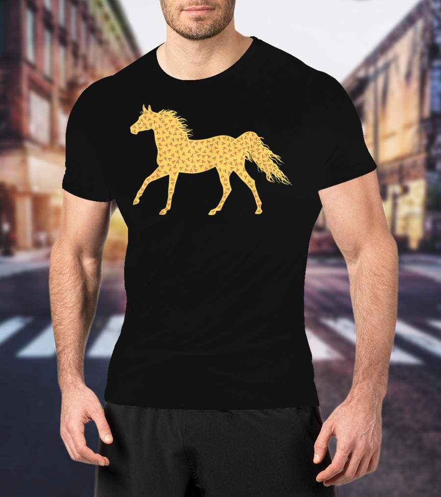 Cute Horse Pepperoni Pizza T-Shirt