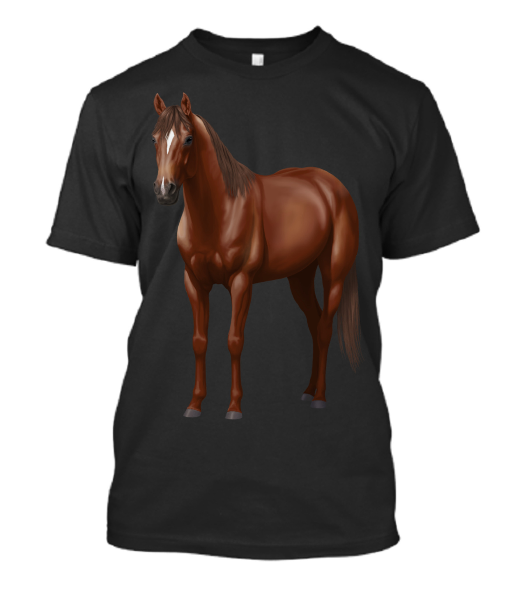 Dark Sorrel Chestnut Quarter Horse Stallion Majestic T-Shirt