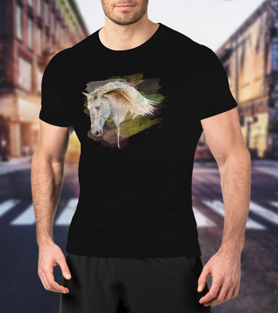 Dream Mysterious Horse Watercolor Head T-Shirt