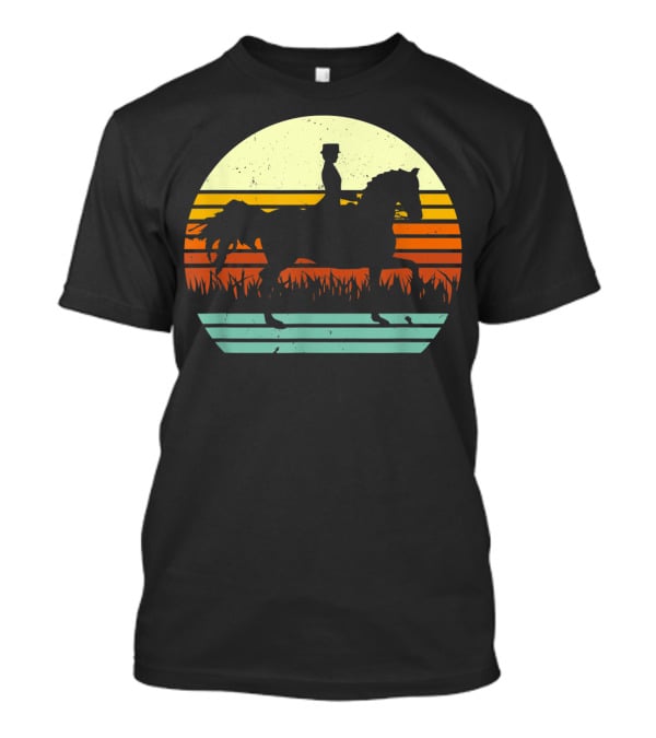 Dressage Rider Style Horse Sunset T-Shirt