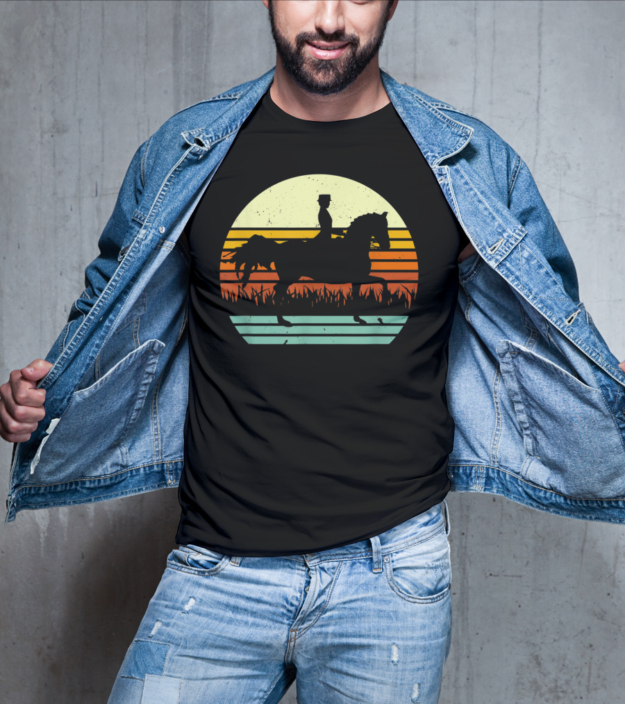 Dressage Rider Style Horse Sunset T-Shirt