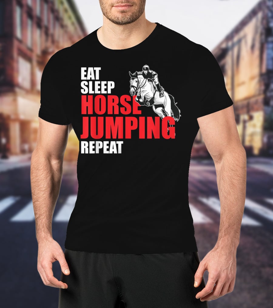 Eat Sleep Horse Jumping Repeat T-Shirt