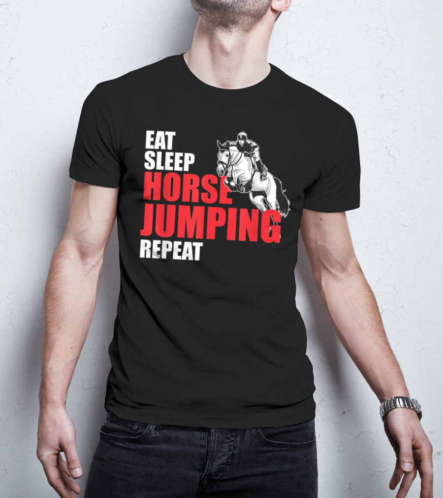 Eat Sleep Horse Jumping Repeat T-Shirt