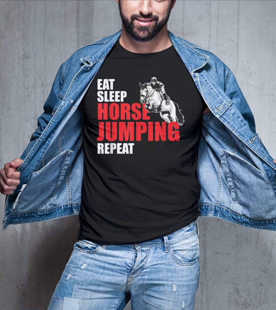 Eat Sleep Horse Jumping Repeat T-Shirt